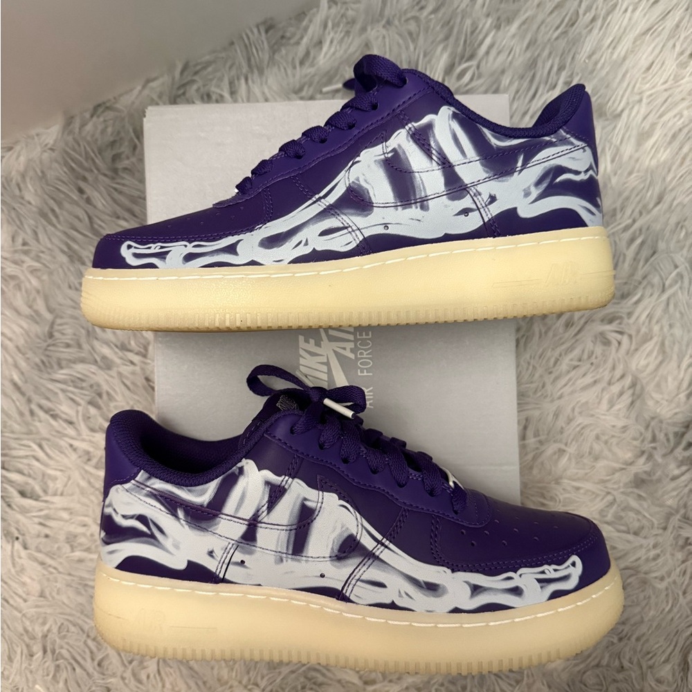 Nike Air Force 1 Low '07 QS Purple Skeleton Halloween
